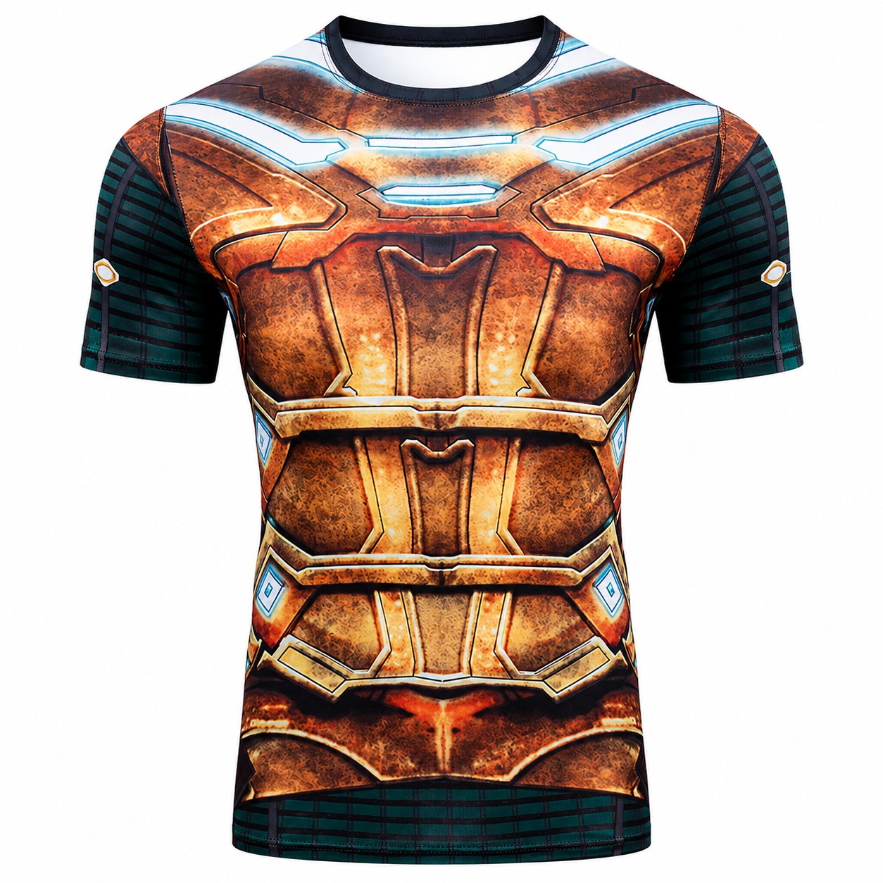 Mysterio Red Orange Short Sleeve Compression Shirt