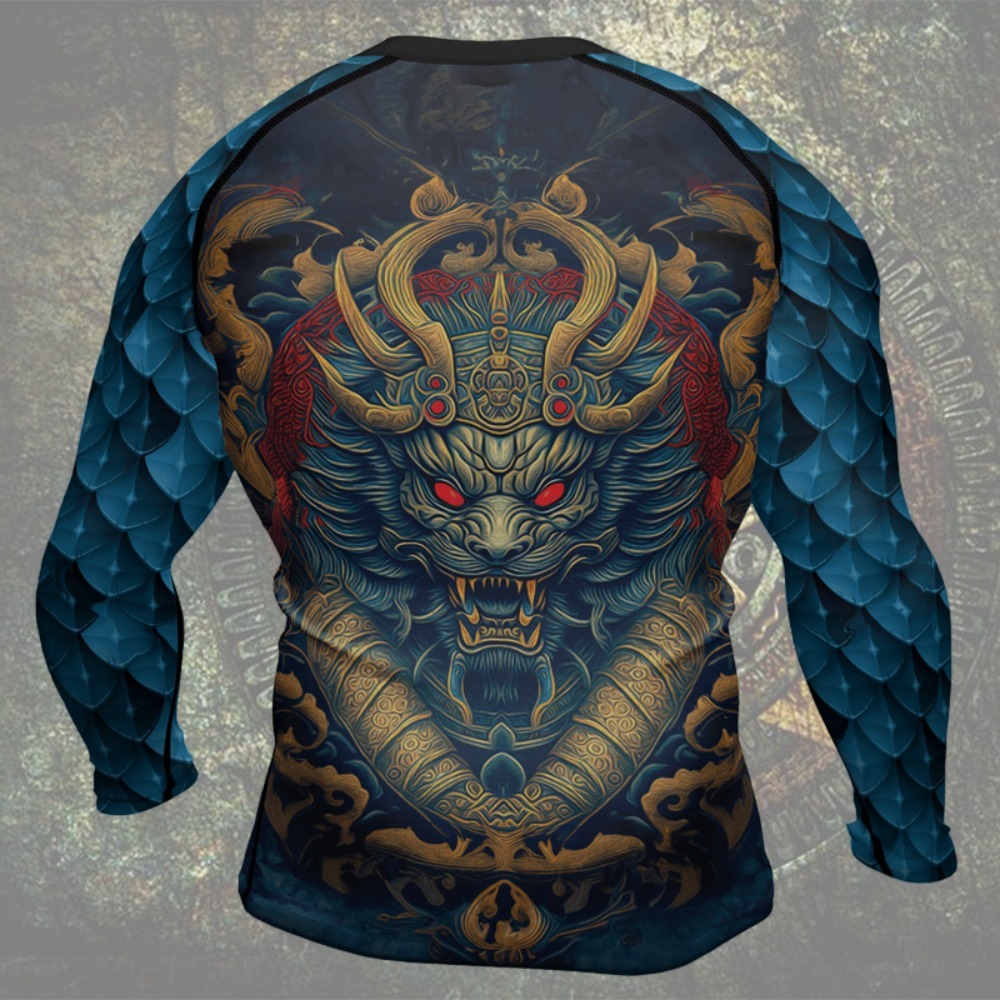 Mysterious Dragon Mens Long Sleeve Compression Shirt