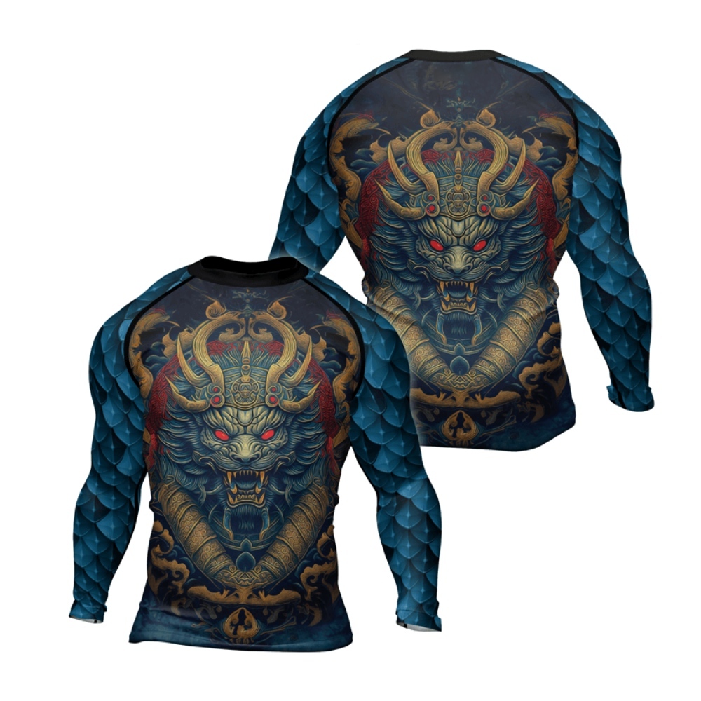 Mysterious Dragon Mens Long Sleeve Compression Shirt