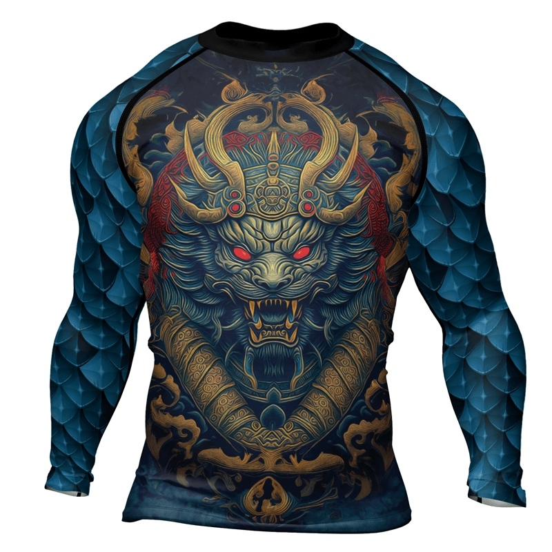 Mysterious Dragon Mens Long Sleeve Compression Shirt
