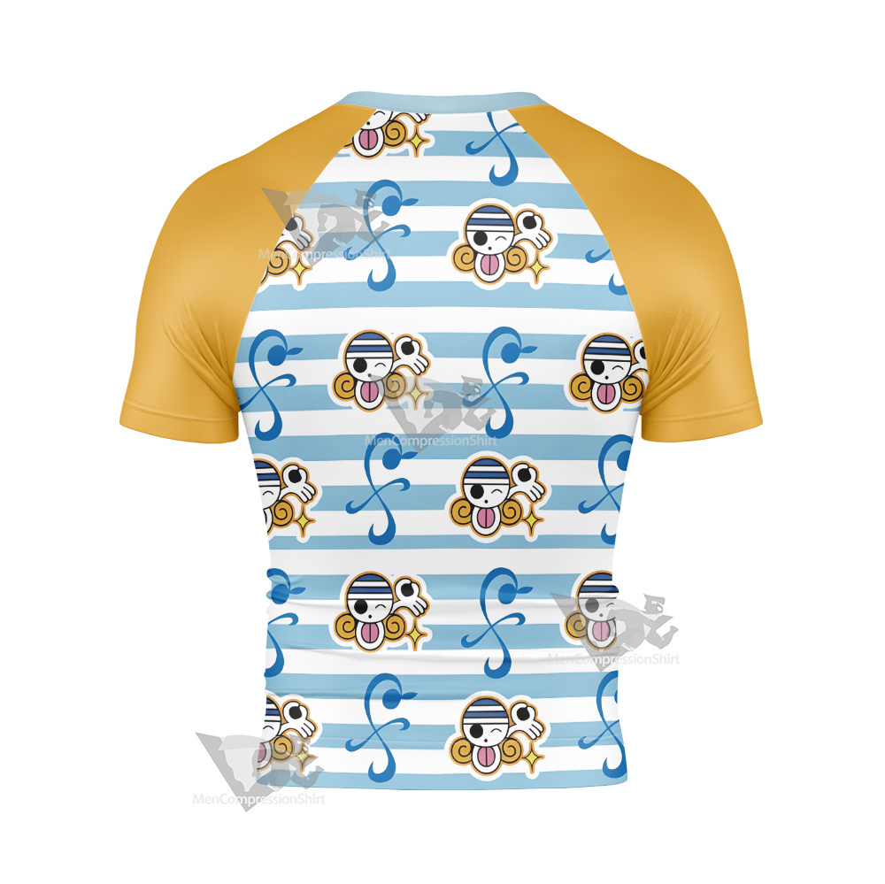 Nami Skull Blue Short Sleeve Compression Shirt
