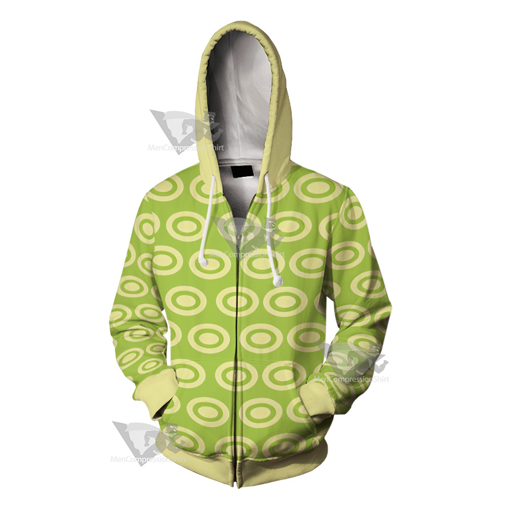 Nami Stampede Green Cosplay Zip Up Hoodie