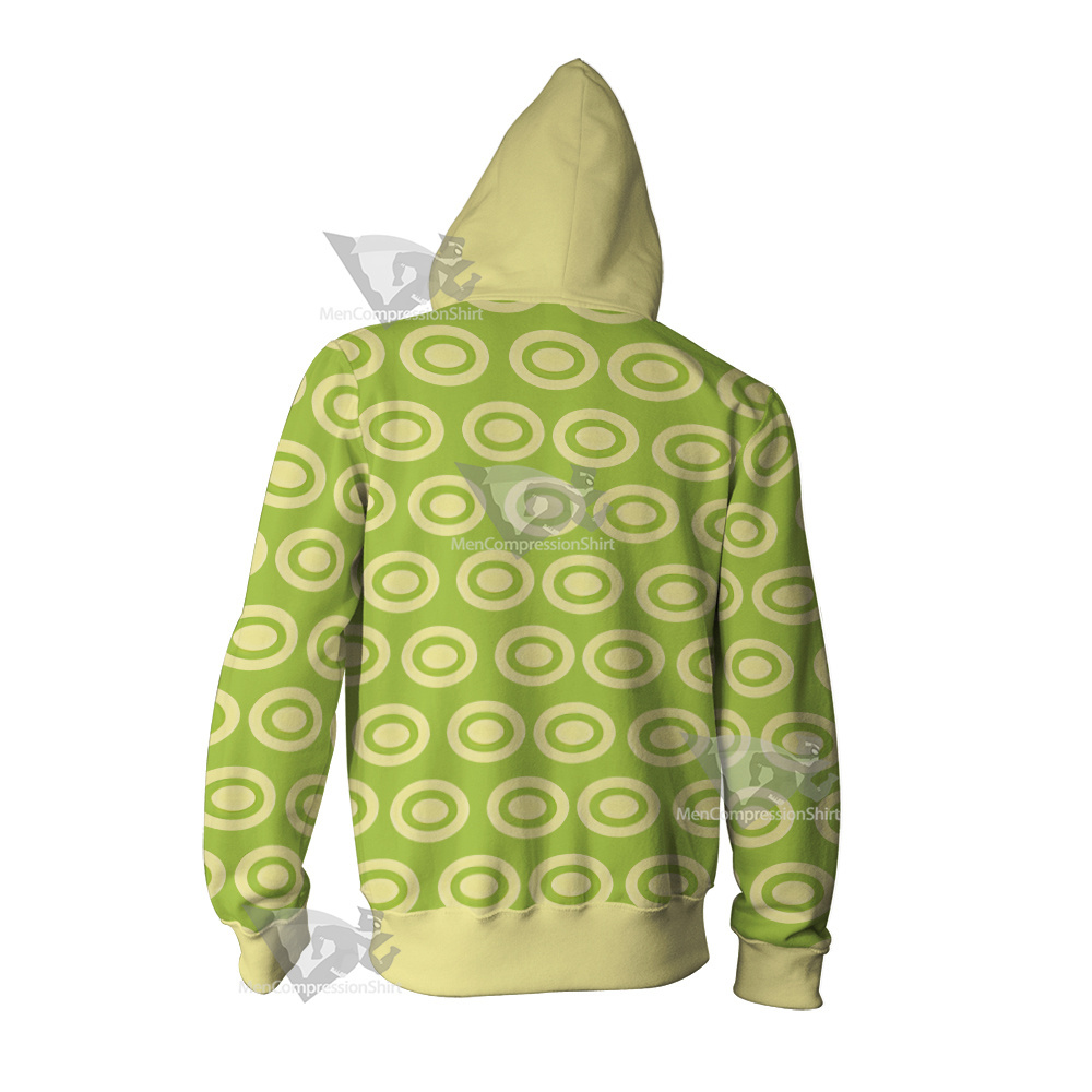 Nami Stampede Green Cosplay Zip Up Hoodie