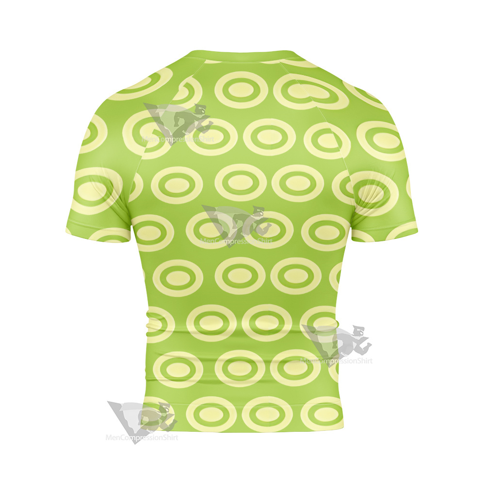 Nami Stampede Green Short Sleeve Compression Shirt