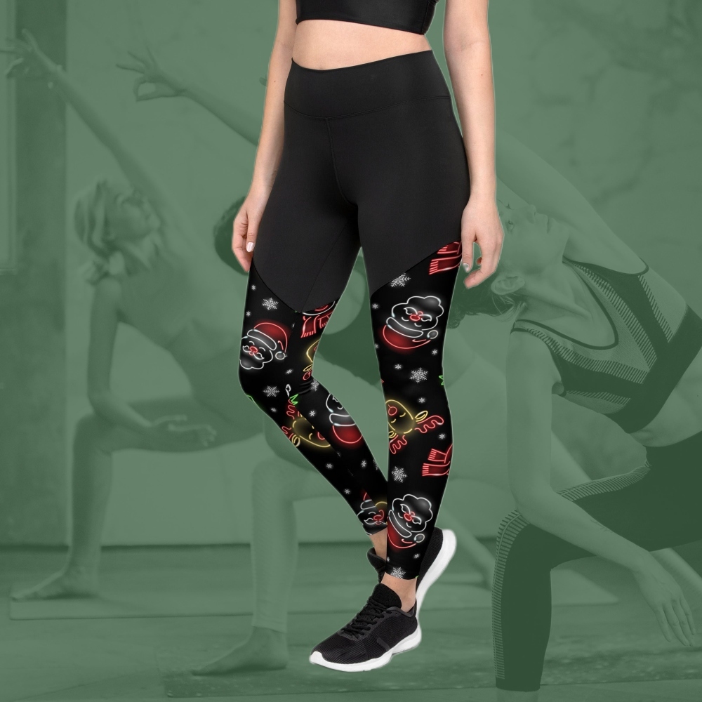 Neon Christmas Women Compression Legging