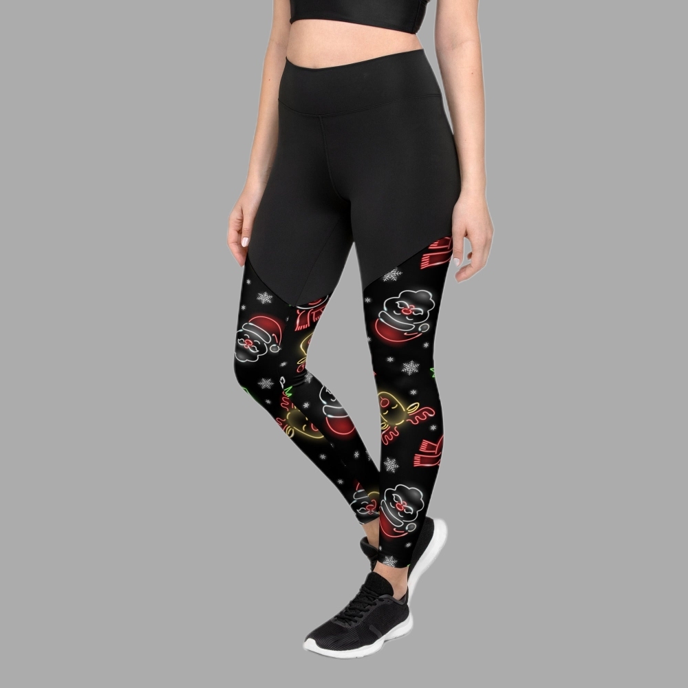 Neon Christmas Women Compression Legging