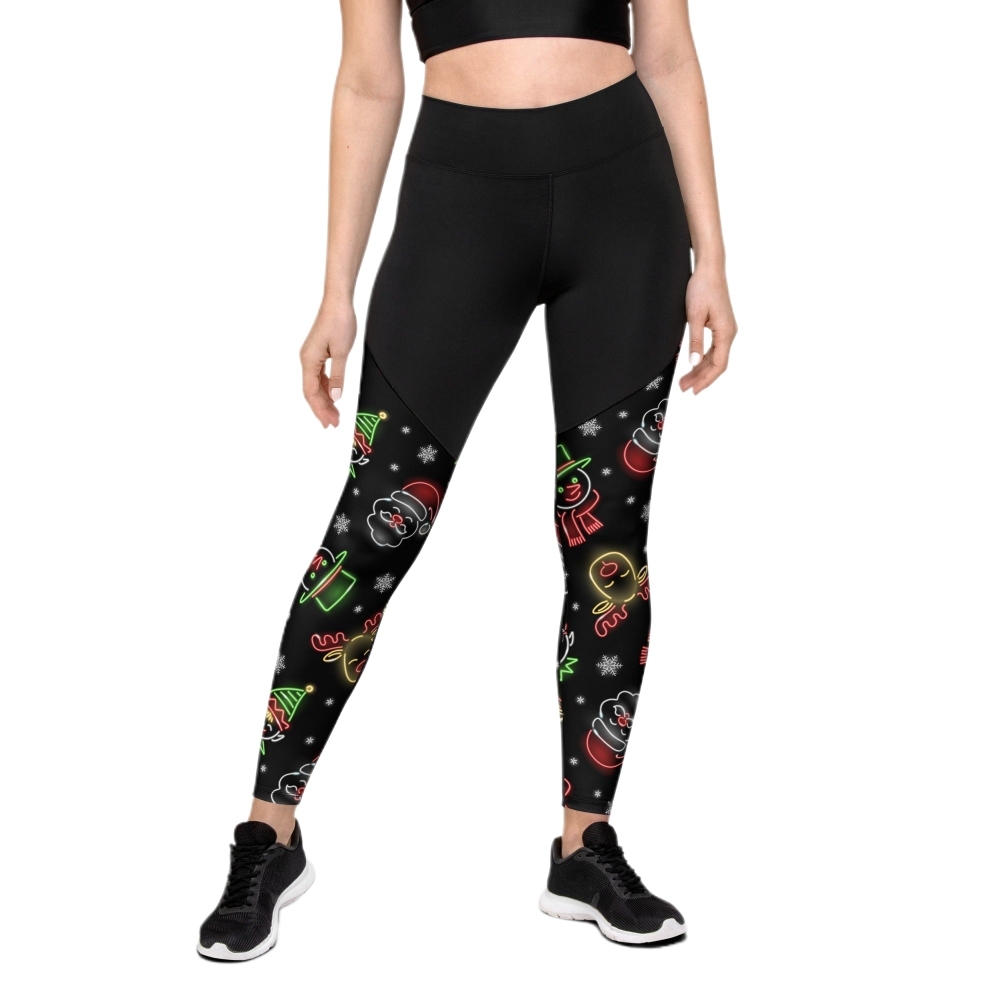 Neon Christmas Women Compression Legging