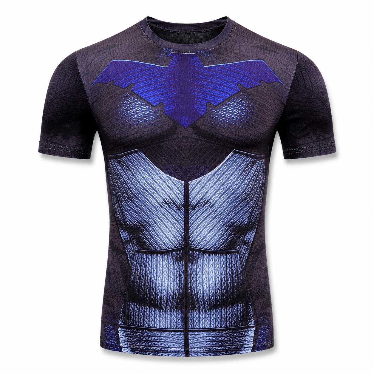 Nightwing Eagle Mk2 Blue Purple Short Sleeve Compression Shirt