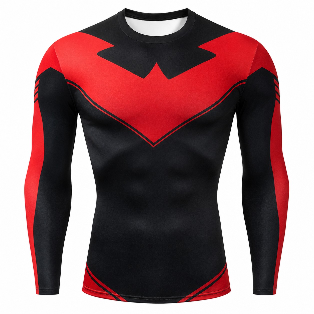 Nightwing Mk1 Red Blue Long Sleeve Compression Shirt