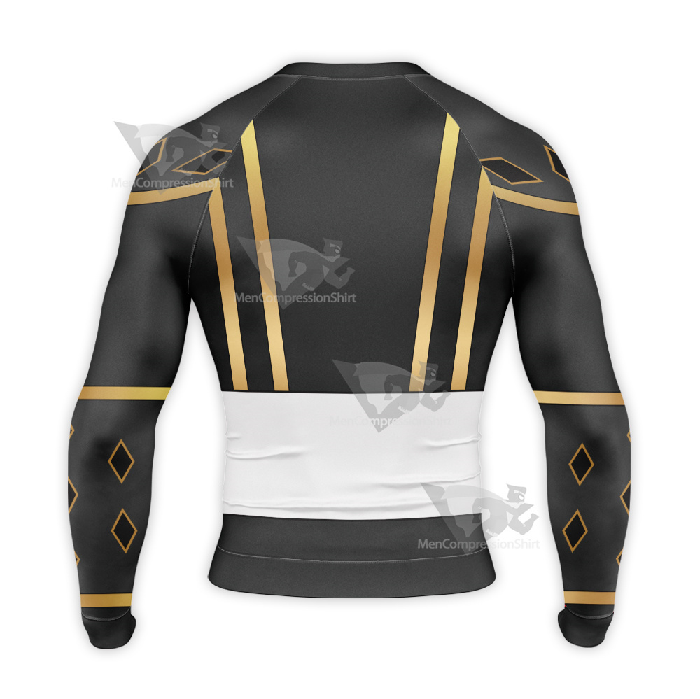 Ninja Rangers Black Ranger Cosplay Long Sleeve Compression Shirt