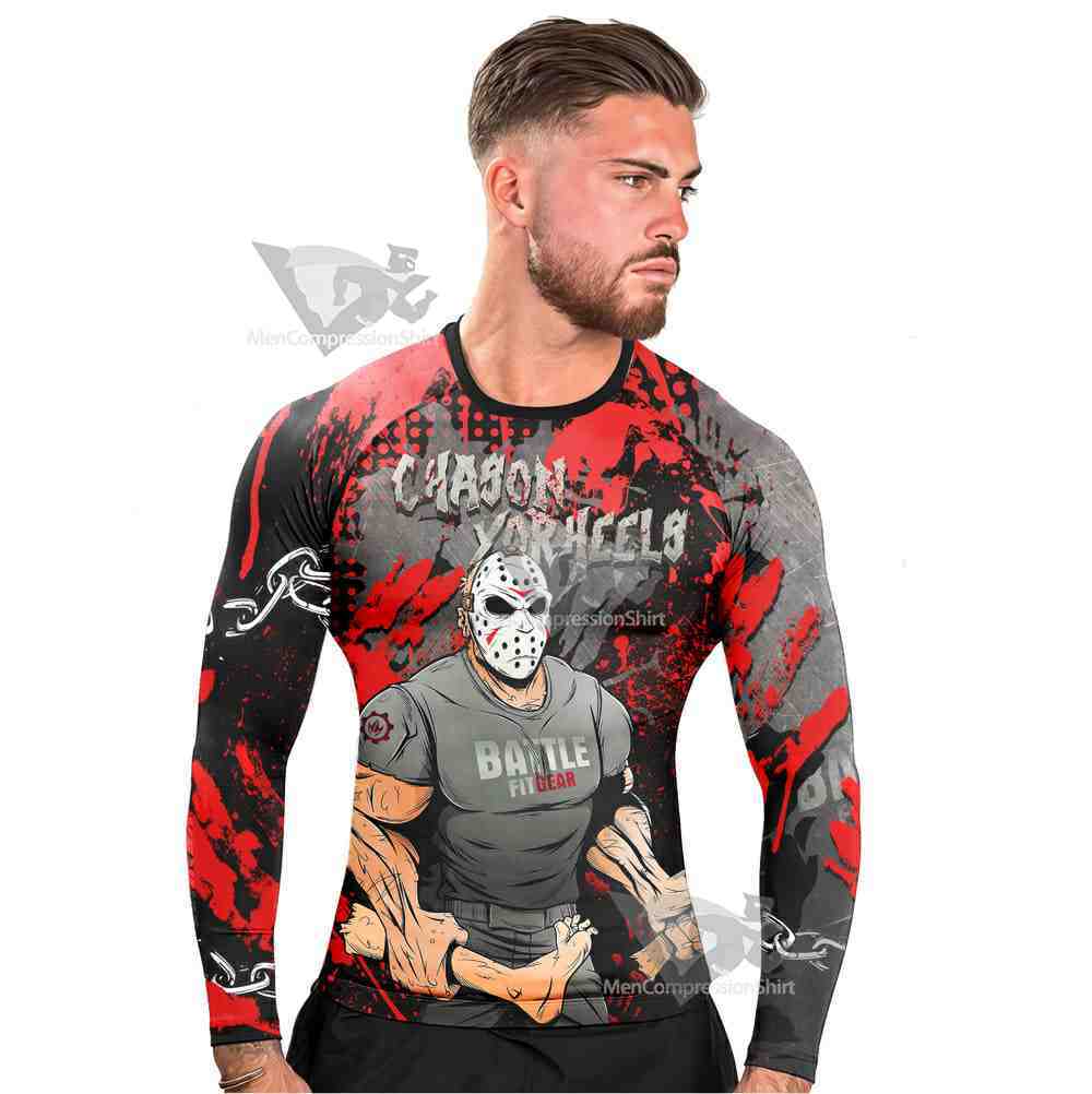 No Lives Matter Jason Voorhees Mens Long Sleeve Rash Guard