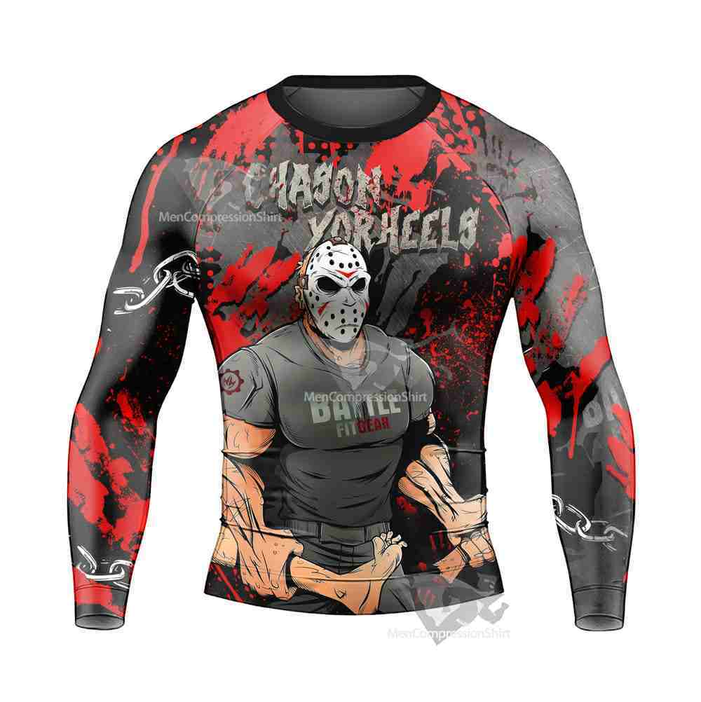 No Lives Matter Jason Voorhees Mens Long Sleeve Rash Guard