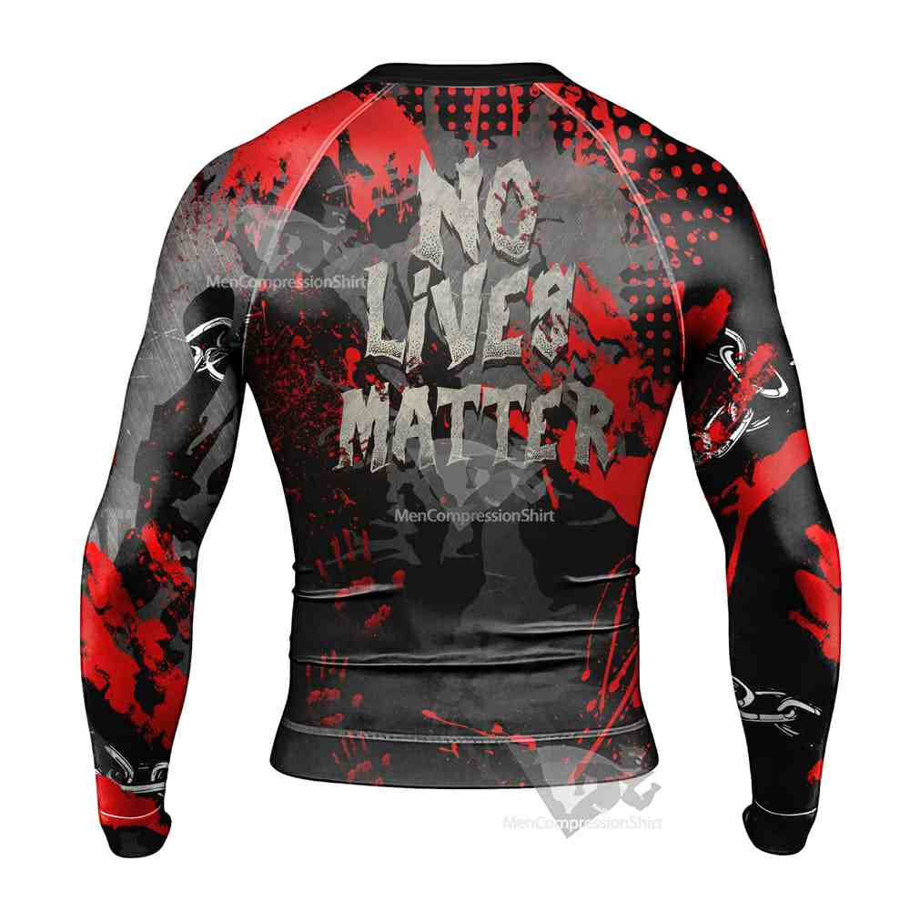 No Lives Matter Jason Voorhees Mens Long Sleeve Rash Guard