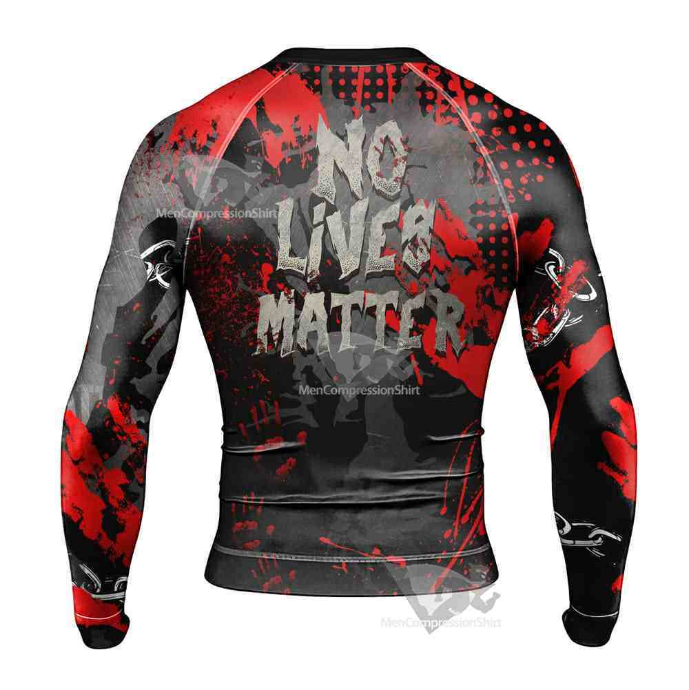 No Lives Matter Jason Voorhees Mens Long Sleeve Rash Guard