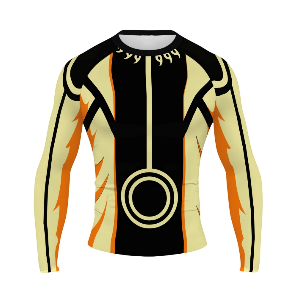 Nrt Uzumaki Bijuu Men Long Sleeve Compression Shirt