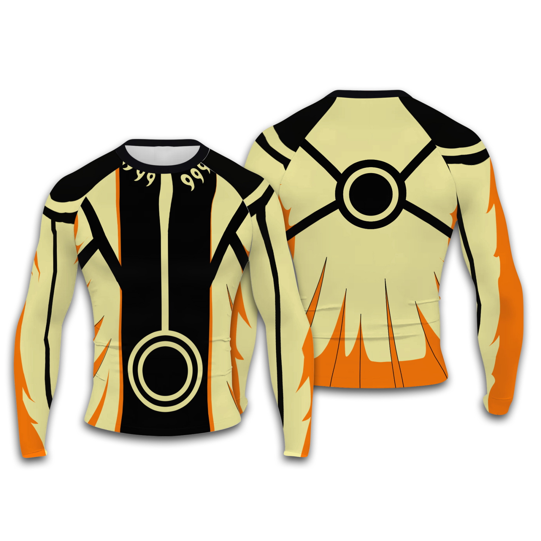 Nrt Uzumaki Bijuu Men Long Sleeve Compression Shirt