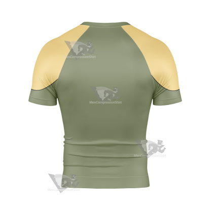 Oban Star Racers Eva Wei Green Short Sleeve Compression Shirt