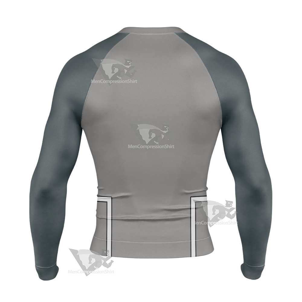 Oban Star Racers Spirit Grey Cosplay Long Sleeve Compression Shirt