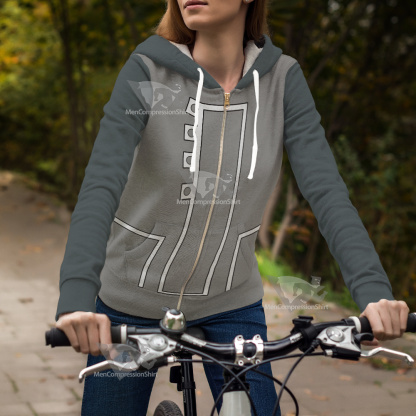 Oban Star Racers Spirit Grey Cosplay Zip Up Hoodie