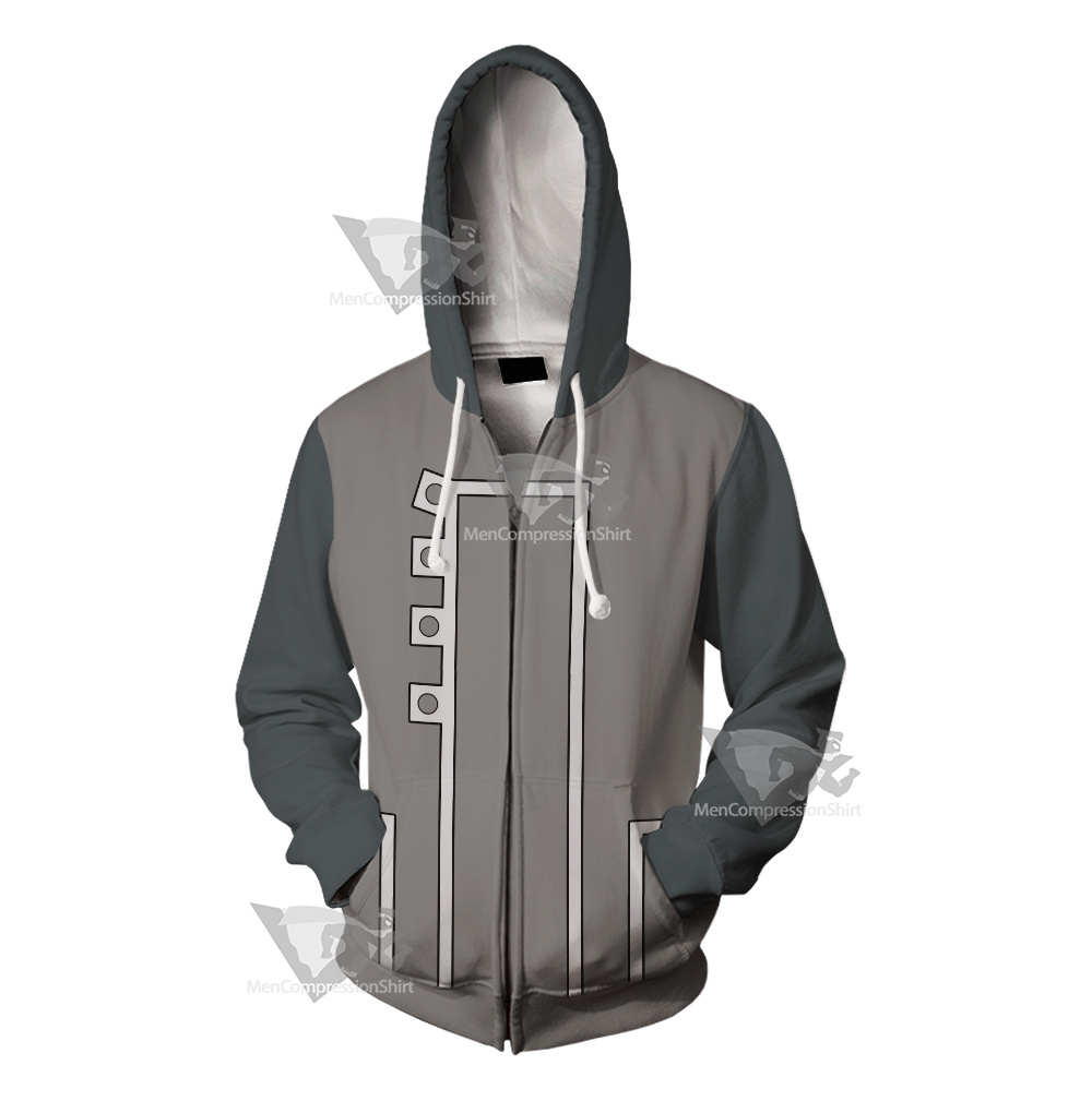 Oban Star Racers Spirit Grey Cosplay Zip Up Hoodie