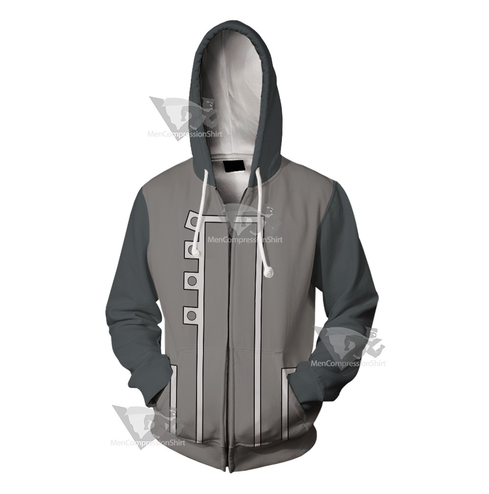Oban Star Racers Spirit Grey Cosplay Zip Up Hoodie