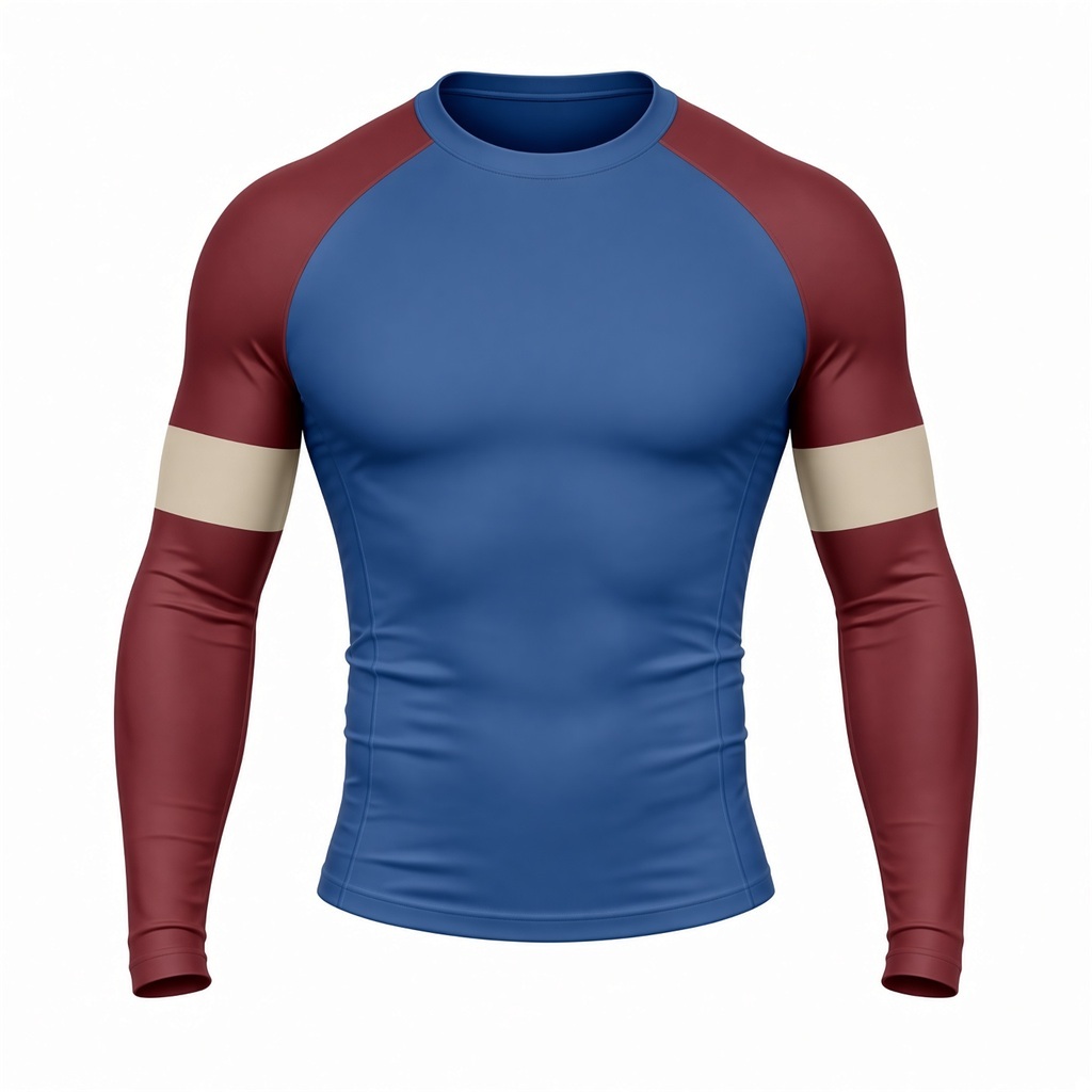 Ocean Rosewood Harbor Customizable Long Sleeve Compression Shirt front customization preview