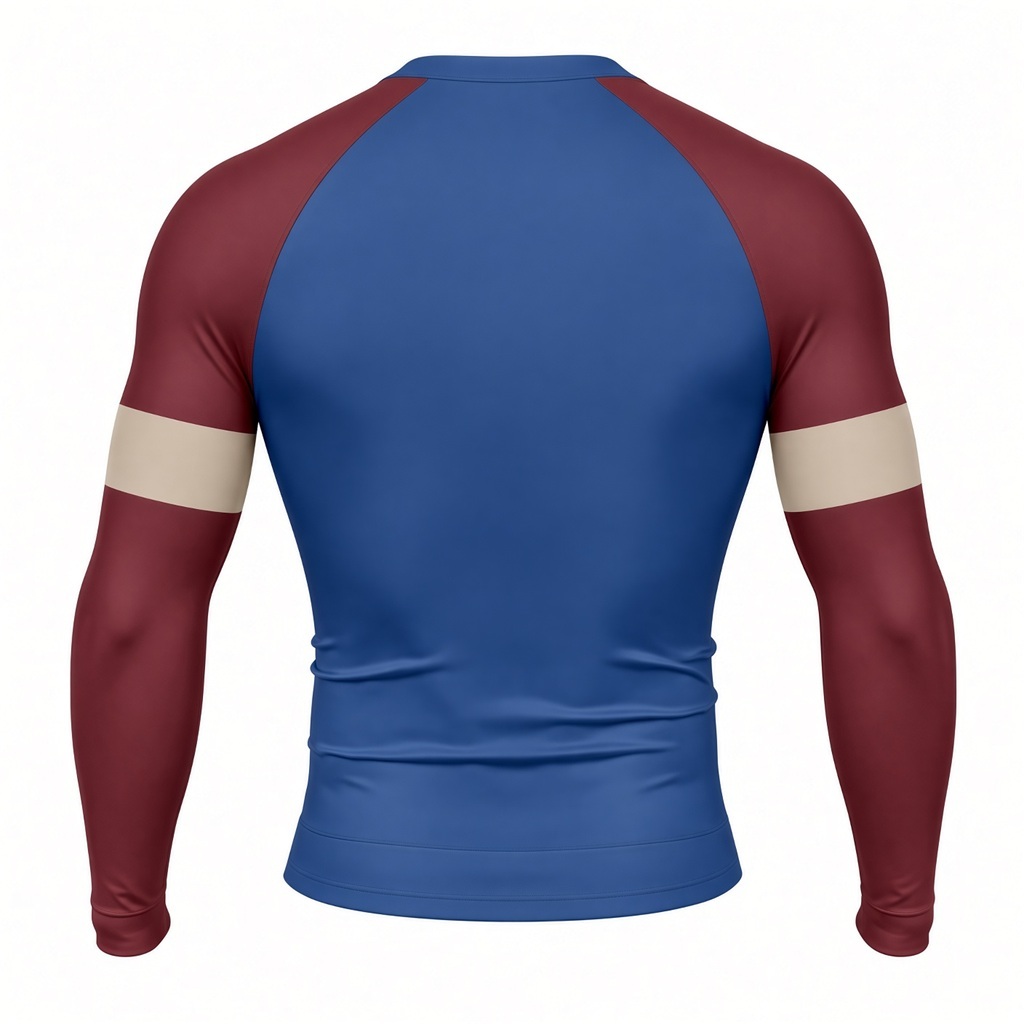 Ocean Rosewood Harbor Customizable Long Sleeve Compression Shirt back customization preview