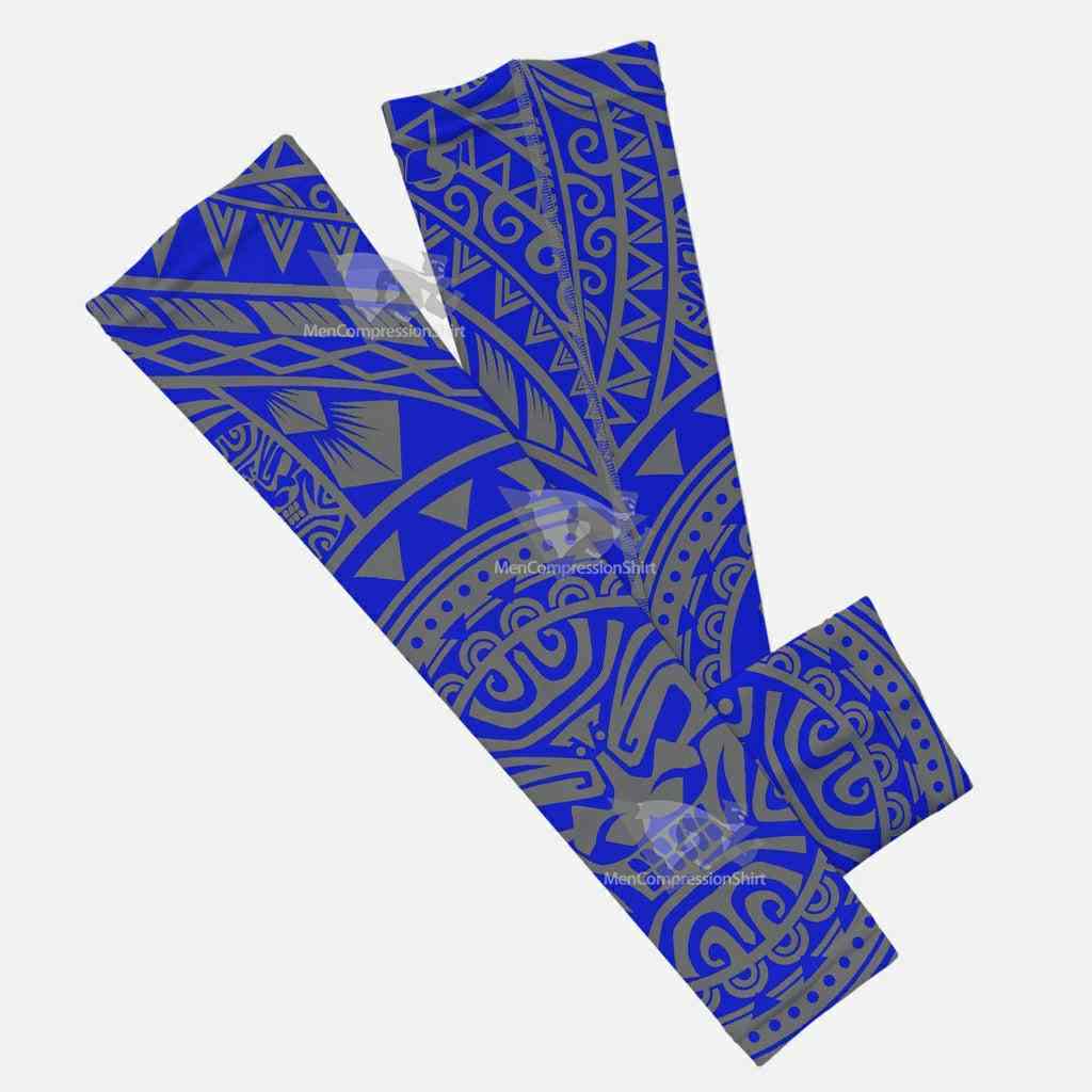 Oceanic Warrior Gray Blue Arm Sleeve