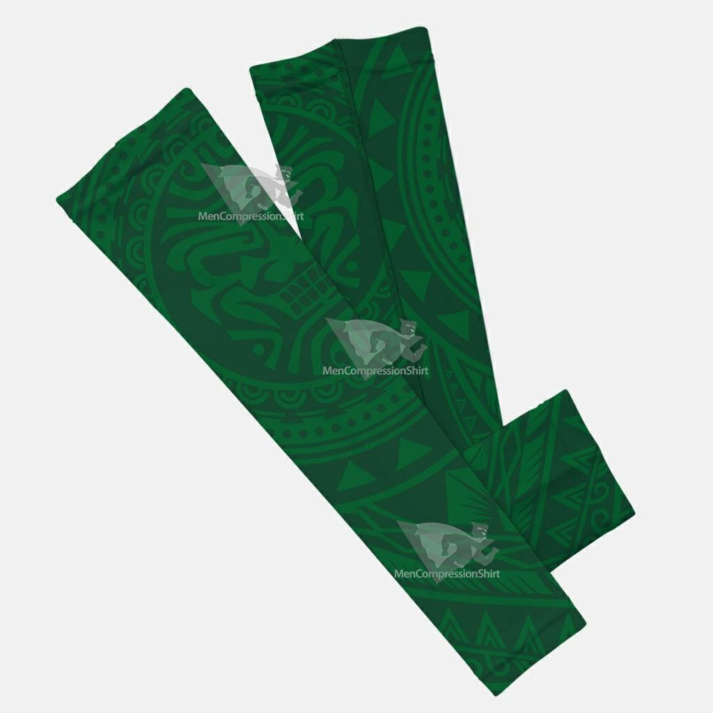 Oceanic Warrior Green Kids Arm Sleeve