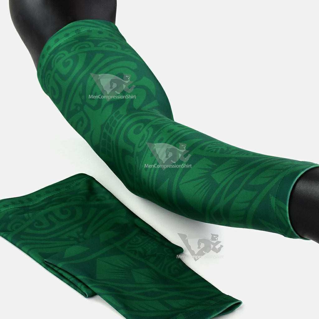 Oceanic Warrior Green Kids Arm Sleeve