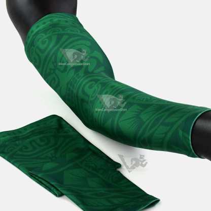Oceanic Warrior Green Kids Arm Sleeve