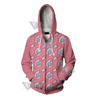 One Piece Chopper Skull Flag Cosplay Zip Up Hoodie