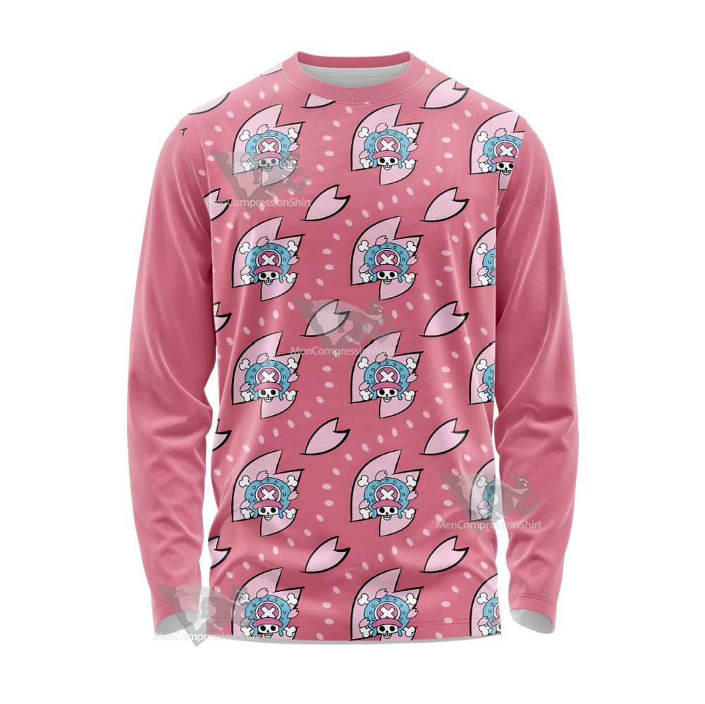 One Piece Chopper Skull Flag Long Sleeve Shirt