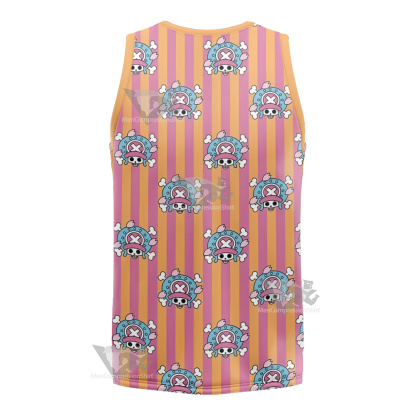 One Piece Chopper Skull Flag Pink Basketball Jersey