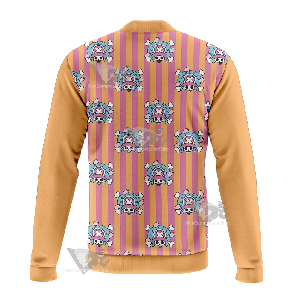 One Piece Chopper Skull Flag Pink Bomber Jacket
