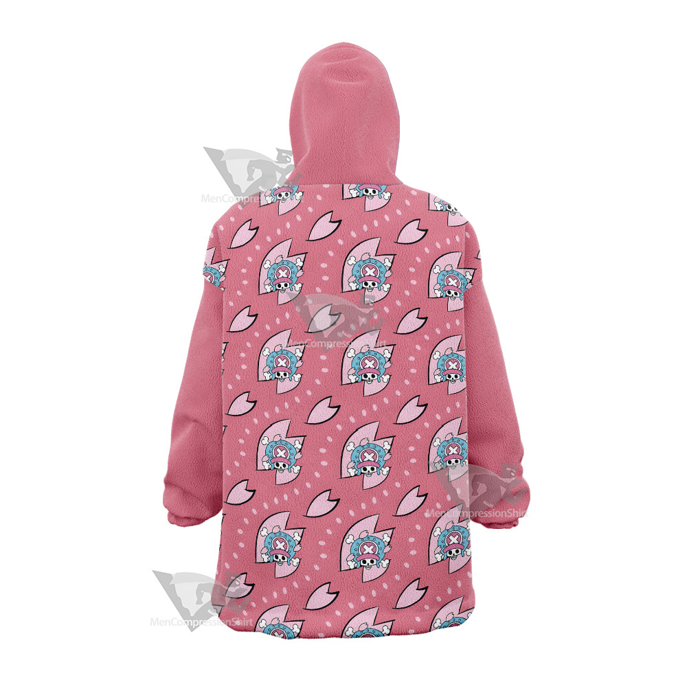One Piece Chopper Skull Flag Snug Oversized Blanket Hoodie