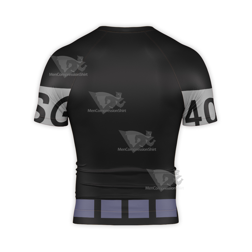 One Piece Egghead Arc Nico Robin Black Short Sleeve Compression Shirt
