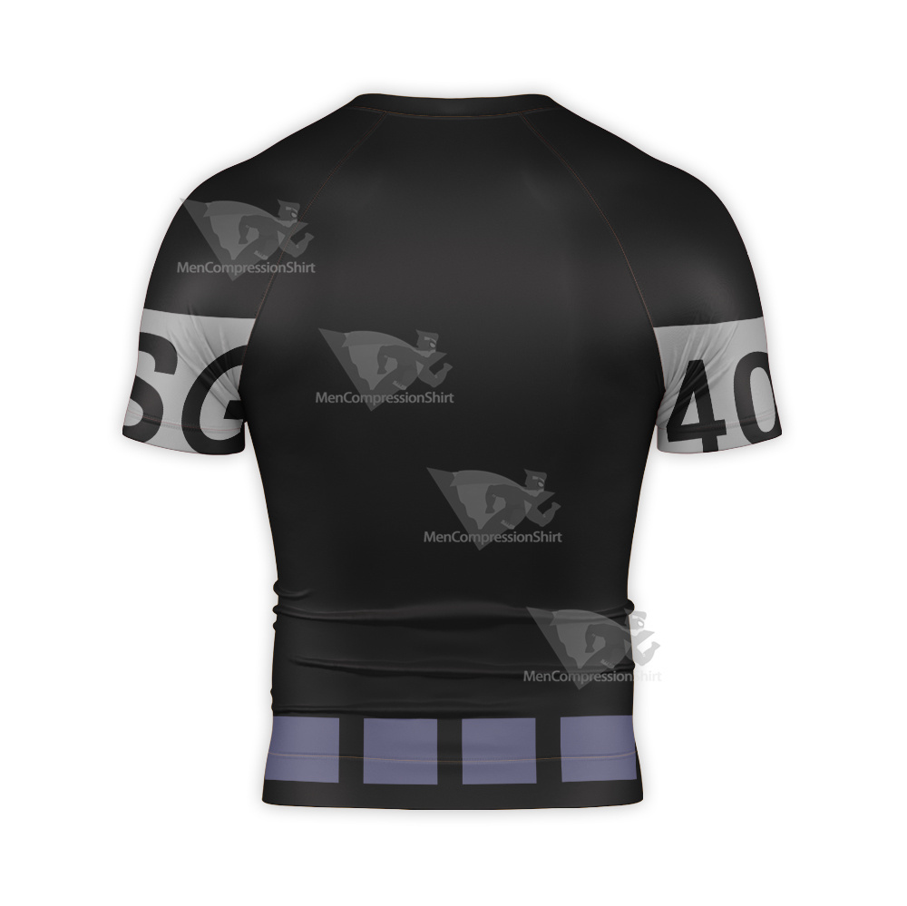 One Piece Egghead Arc Nico Robin Black Short Sleeve Compression Shirt