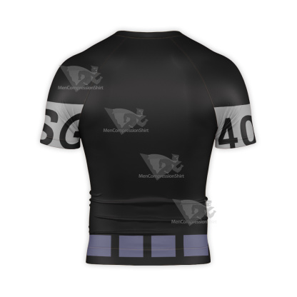 One Piece Egghead Arc Nico Robin Black Short Sleeve Compression Shirt