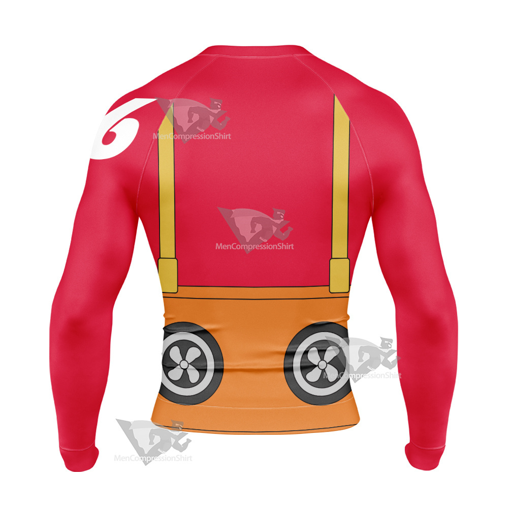 One Piece Film Red Monkey D Luffy Long Sleeve Compression Shirt