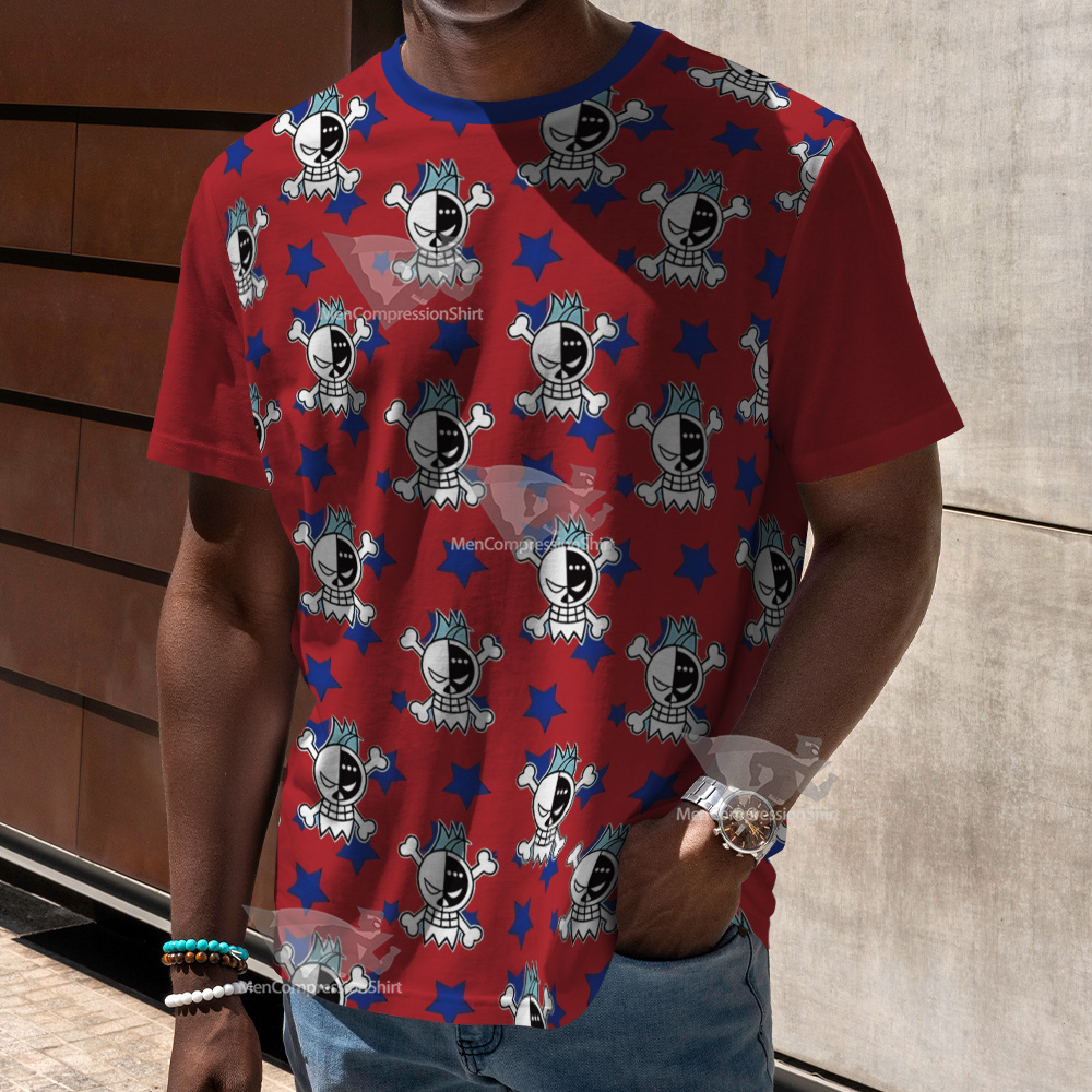 One Piece Franky Skull Flag Cosplay T-Shirt