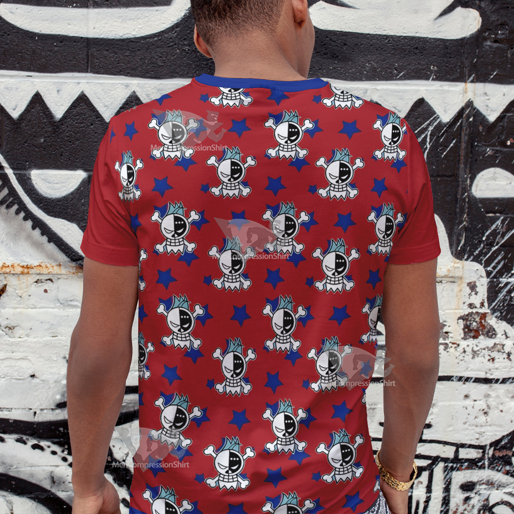 One Piece Franky Skull Flag Cosplay T-Shirt