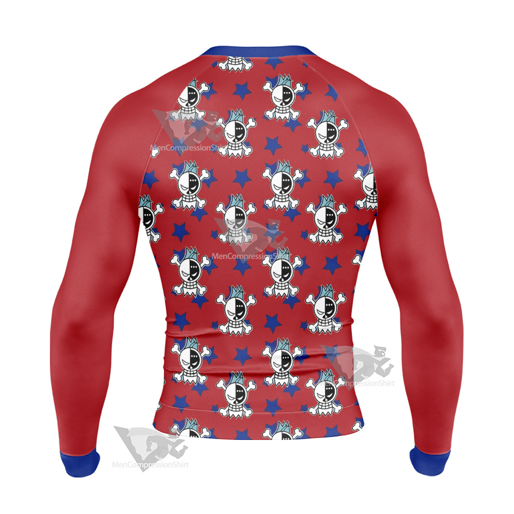 One Piece Franky Skull Flag Long Sleeve Compression Shirt