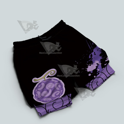 One Piece Gum Men Compression Gym Short