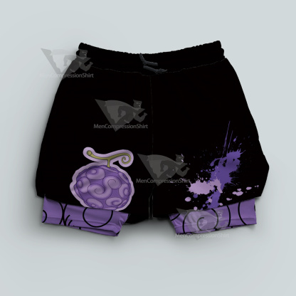 One Piece Gum Men Compression Gym Short