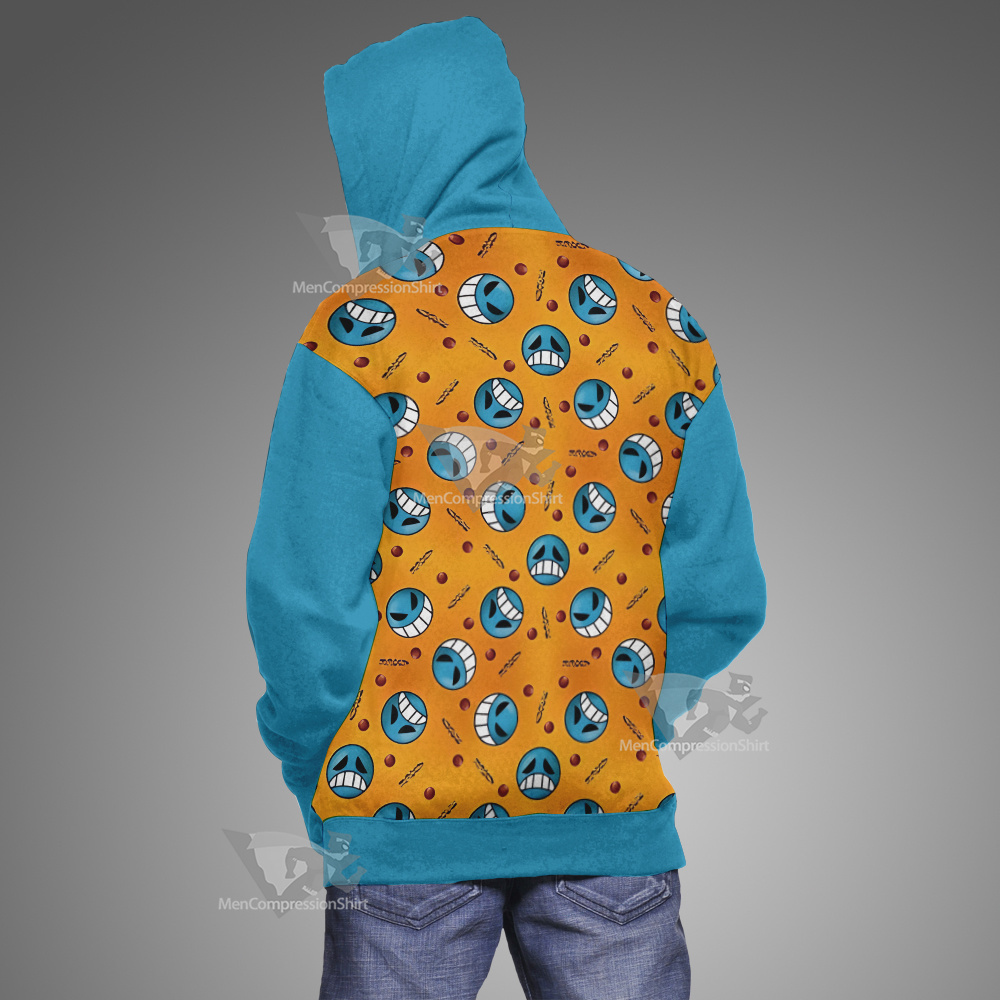 One Piece Inspired Pirate Firefist Cosplay Hoodie