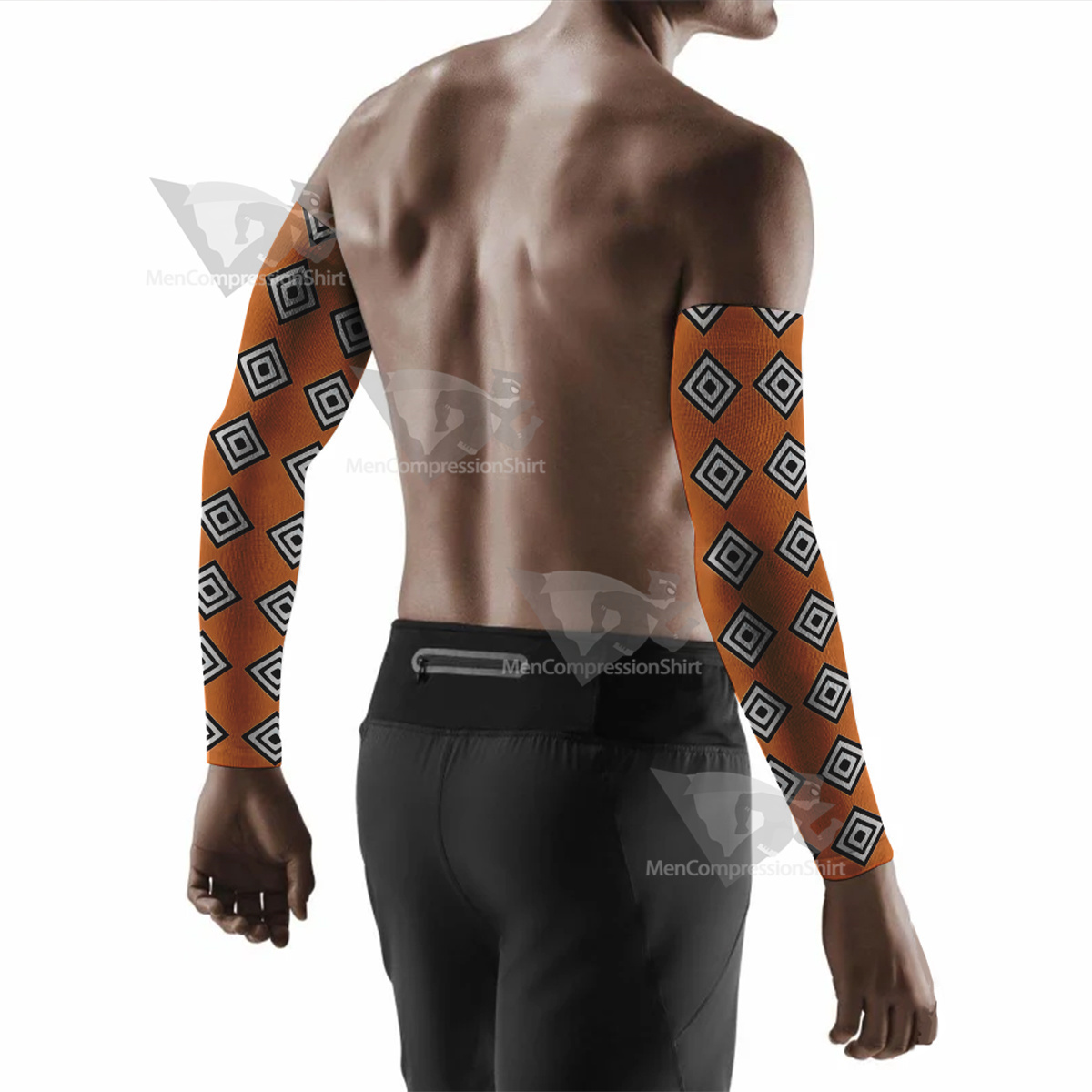 One Piece Jinbei Orange Outfit Compression Arm Sleeve
