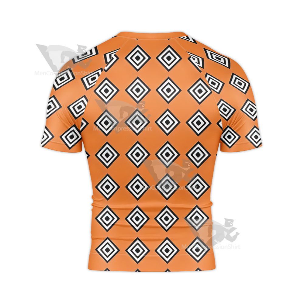 One Piece Jinbei Orange Outfit Rash Guard Compression Shirt