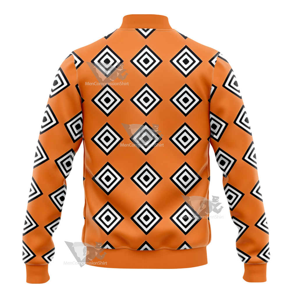 One Piece Jinbei Orange Outfit Varsity Jacket