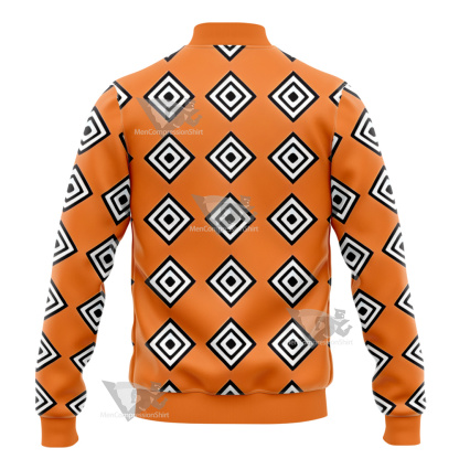 One Piece Jinbei Orange Outfit Varsity Jacket